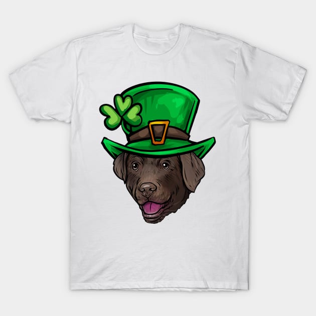 St Patricks Day Chocolate Labrador Retriever T-Shirt by whyitsme